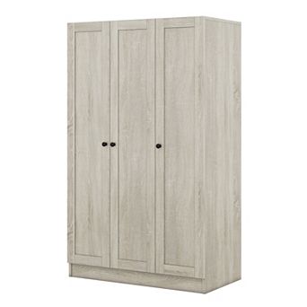 3-door Shutter Wardrobe With Shelves