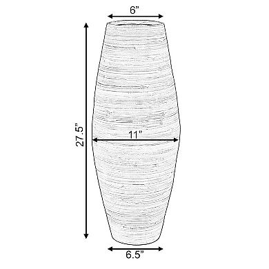 Uniquewise Tall Cylinder Bamboo Floor Vase