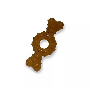 Nylabone Chew Textured Ring & Bone - Chicken Flavor- Petite
