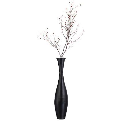 Bamboo Floor Flower Vase for Living Room, Entryway or Dining Room