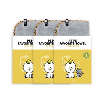 PET’S FAVORITE TOWEL, Premium High Quality Microfiber Pet Towel, 3 pack