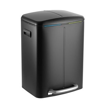Marco Rectangular 10.6-gallon Double Bucket Trash Can With Soft-close Lid
