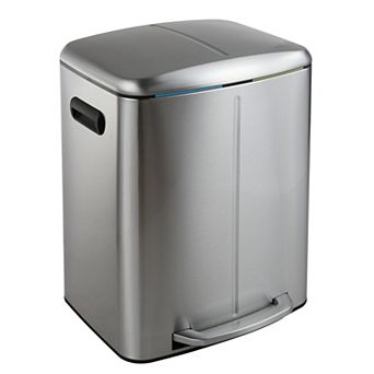 Marco Rectangular 10.6-gallon Double Bucket Trash Can With Soft-close Lid
