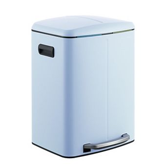 Marco Rectangular 10.6-gallon Double Bucket Trash Can With Soft-close Lid