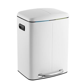 Marco Rectangular 10.6-gallon Double Bucket Trash Can With Soft-close Lid