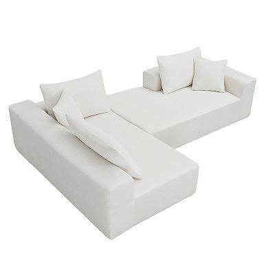 Modular Sectional Living Room Sofa Set, Modern Minimalist Style Couch