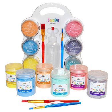 Coconut Outdoor Diy Sidewalk Chalk Paint Kit & 6pk Refill - Non-toxic, Washable Chalk Paint For Kids