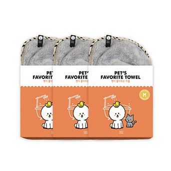 PET’S FAVORITE TOWEL, Premium High Quality Microfiber Pet Towel, 3 pack
