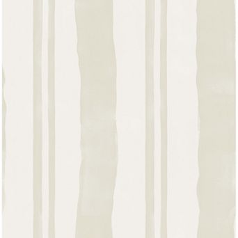 Mr. Kate Winston Watercolor Potter's Clay Stripe Peel and Stick Wallpaper