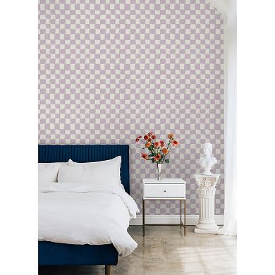 Mr. Kate Tess Watercolor Checker Peel and Stick Wallpaper