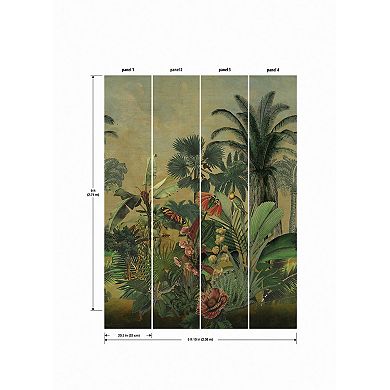 Mr. Kate Hilo Tropical Island Tapestry Peel and Stick Mural