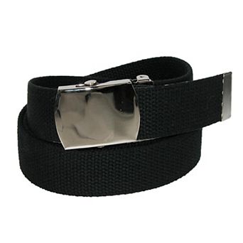 Ctm Cotton Adjustable Belt With Nickel Buckle