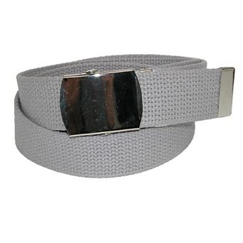 Ctm Cotton Adjustable Belt With Nickel Buckle