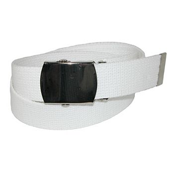 Ctm Cotton Adjustable Belt With Nickel Buckle