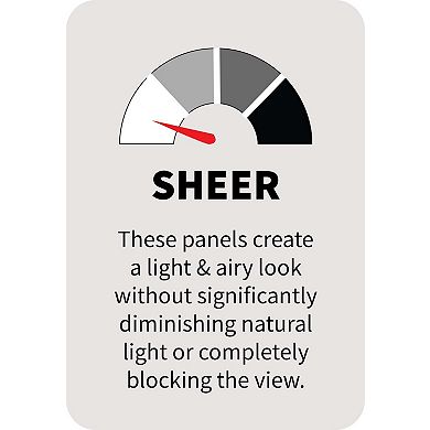 Brylanehome Bh Studio Sheer Voile 5 Piece One-rod Curtain Set