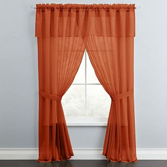 Brylanehome Bh Studio Sheer Voile 5 pc One-rod Curtain Set