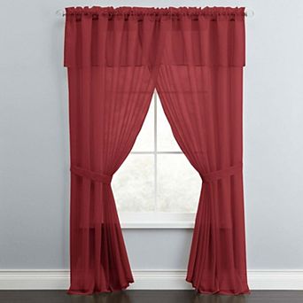 Brylanehome Bh Studio Sheer Voile 5 pc One-rod Curtain Set