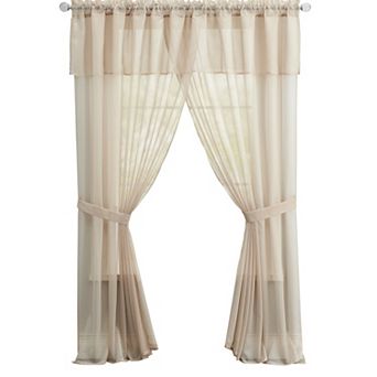 Brylanehome Bh Studio Sheer Voile 5 pc One-rod Curtain Set
