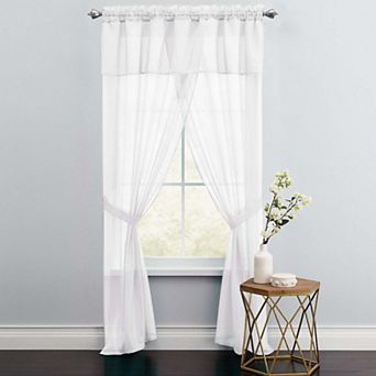 Brylanehome Bh Studio Sheer Voile 5 pc One-rod Curtain Set