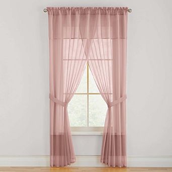 Brylanehome Bh Studio Sheer Voile 5 pc One-rod Curtain Set