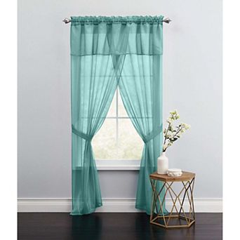 Brylanehome Bh Studio Sheer Voile 5 pc One-rod Curtain Set