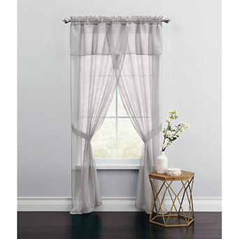Brylanehome Bh Studio Sheer Voile 5 pc One-rod Curtain Set