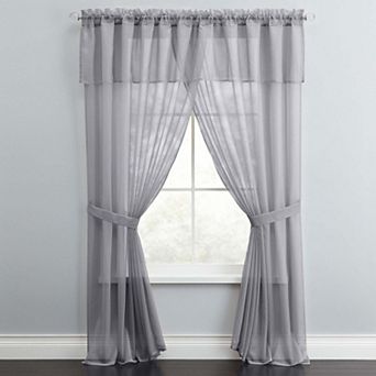 Brylanehome Bh Studio Sheer Voile 5 pc One-rod Curtain Set