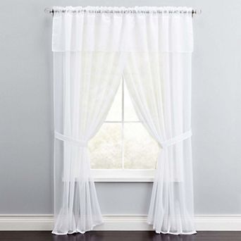 Brylanehome Bh Studio Sheer Voile 5 pc One-rod Curtain Set