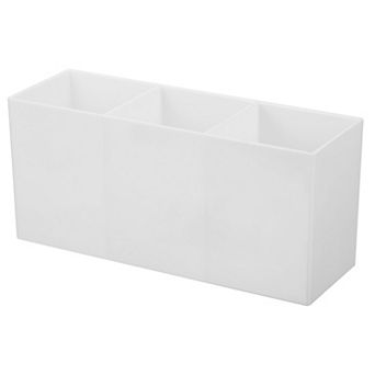 3 Compartments Clear Acrylic Pen Holder Pencil Holder Pen Organizer Pencil Cup Square