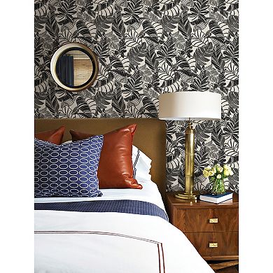 WallPops Pindo Wood Cut Palm Peel and Stick Wallpaper