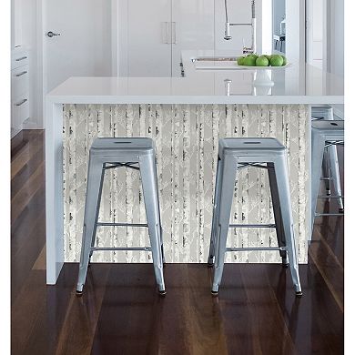 WallPops Birchdale Grey Peel and Stick Wallpaper
