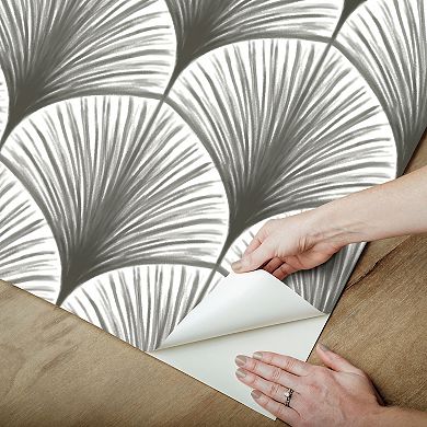 WallPops Amari Grey Peel and Stick Wallpaper