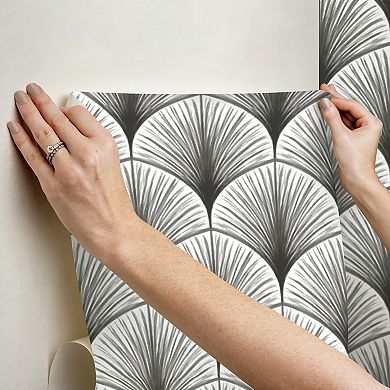 WallPops Amari Grey Peel and Stick Wallpaper