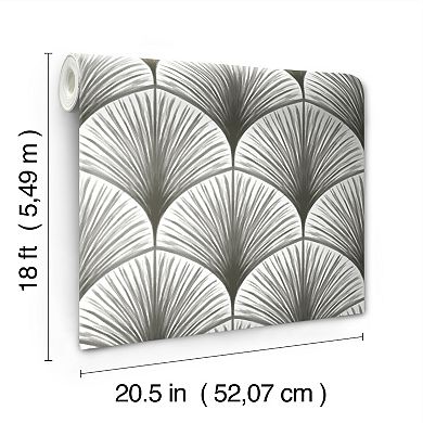 WallPops Amari Grey Peel and Stick Wallpaper