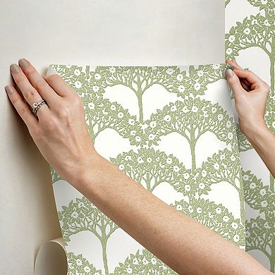 WallPops Finley Green Peel and Stick Wallpaper