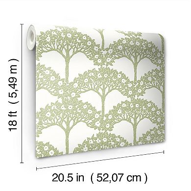 WallPops Finley Green Peel and Stick Wallpaper