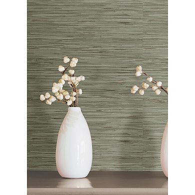 WallPops Grassweave Grey Peel and Stick Wallpaper