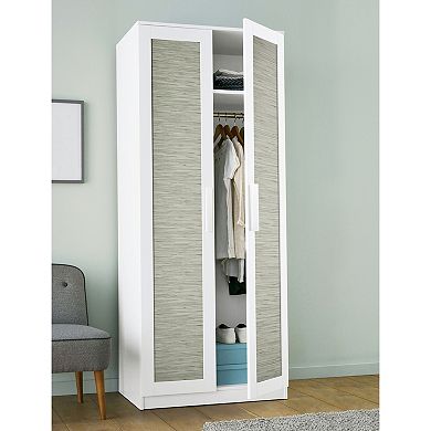 WallPops Grassweave Grey Peel and Stick Wallpaper