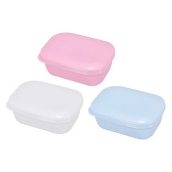 Soap Holder, 3 Pack Bar Soap Dish Container Travel Soap Case