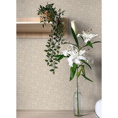 WallPops Poplin Tan Peel and Stick Wallpaper