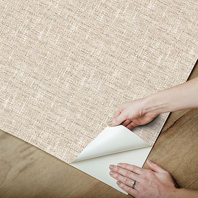 WallPops Poplin Tan Peel and Stick Wallpaper