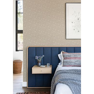 WallPops Poplin Tan Peel and Stick Wallpaper