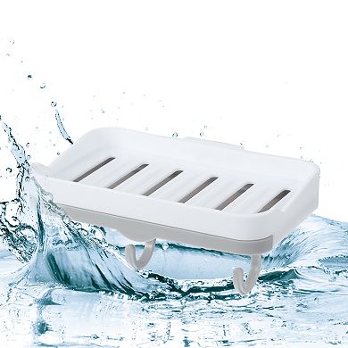 2 Pcs Wall Mounted Soap Dish Soap Box Soap Holder For Bathroom Kitchen