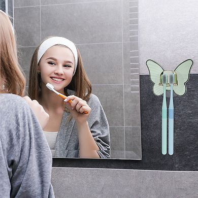 Cute Wall Mounted Toothbrush Holder Wall Toothbrush Holder For Bathrooms 4.33"x3.35"