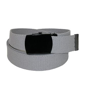 Ctm Fabric Adjustable Belt With Black Buckle