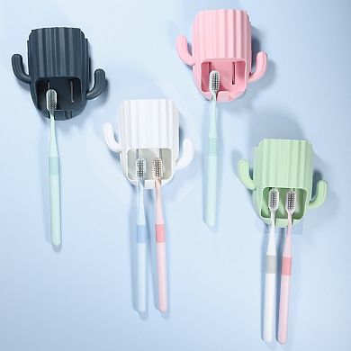 Wall Mounted Toothbrush Holders Cactus Wall Mounted Toothbrush Storage Organizers