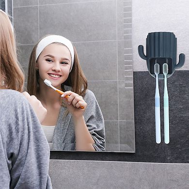 Wall Mounted Toothbrush Holders Cactus Wall Mounted Toothbrush Storage Organizers