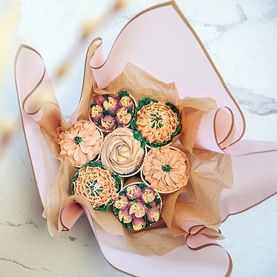 Flower Wrapping Paper Gold Edge With 3 Rolls Ribbons For Florist Floral Bouquet, 60 Sheets