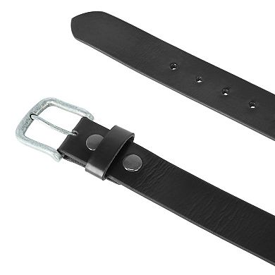 Ctm Men's Big & Tall Leather 1 3/8 Inch Removable Buckle Bridle Belt