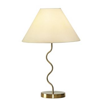 Brightech Squiggle 22" Led Contemporary Modern Table Lamp With Empire Shade